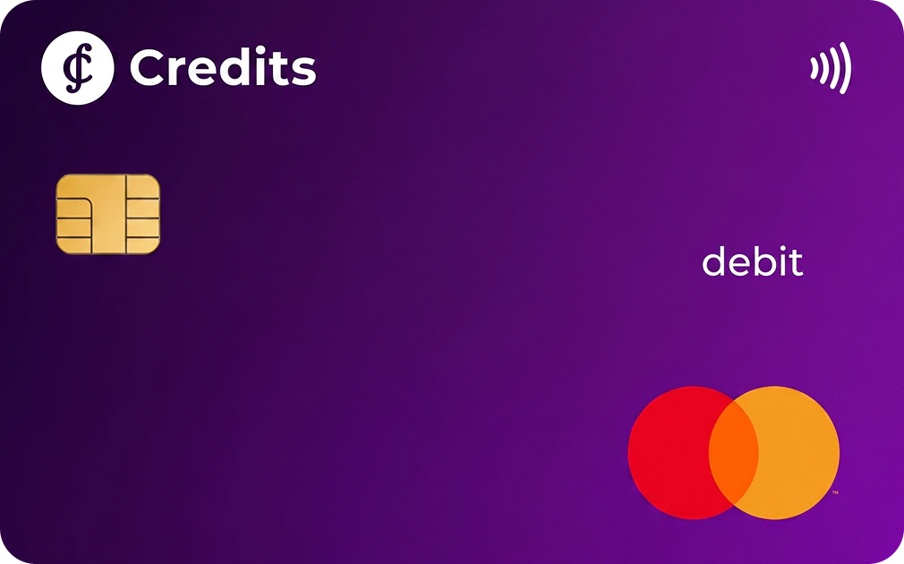CREDITS DEBIT CARD